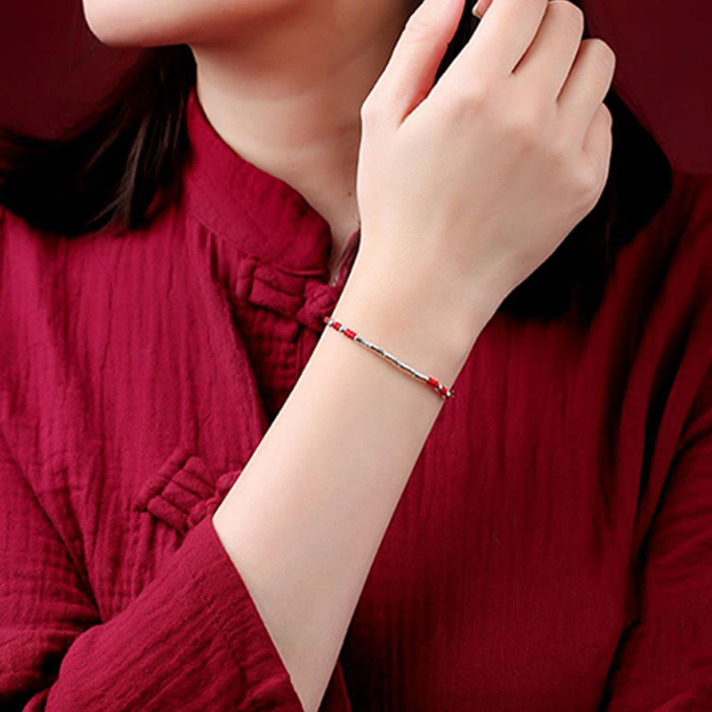 Buddha Stones Tibet Handmade Multicolored Bamboo Protection Braided String Bracelet - image 8