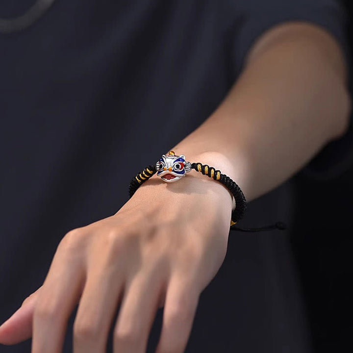 Buddha Stones Handmade Dancing Lion Luck Braided String Bracelet - image 6