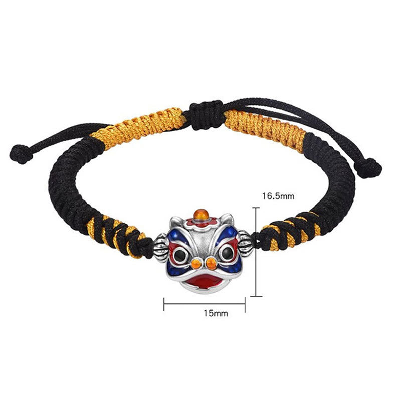 Buddha Stones Handmade Dancing Lion Luck Braided String Bracelet - image 7