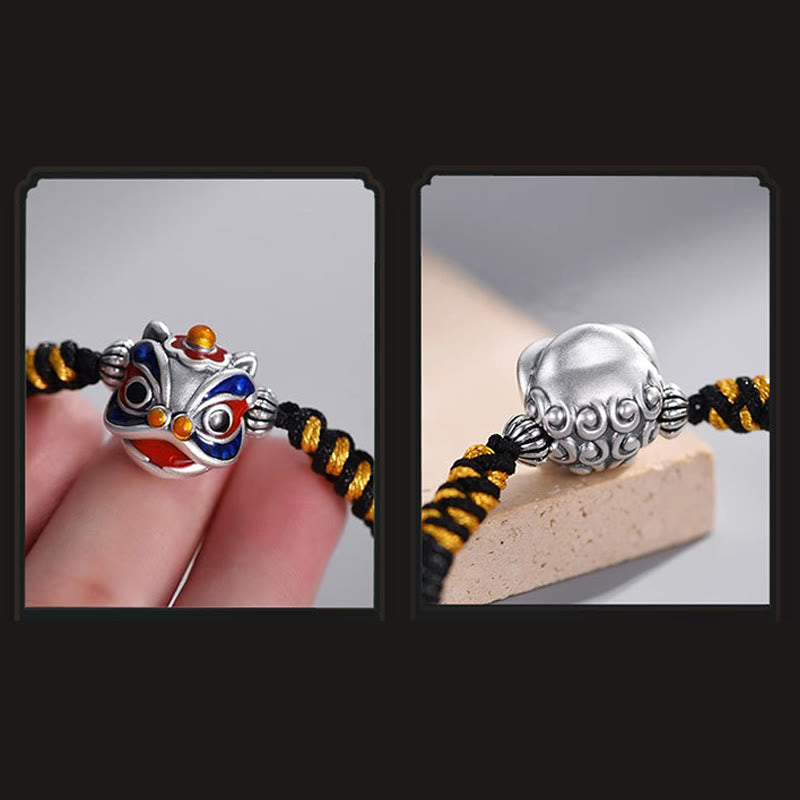 Buddha Stones Handmade Dancing Lion Luck Braided String Bracelet - image 3