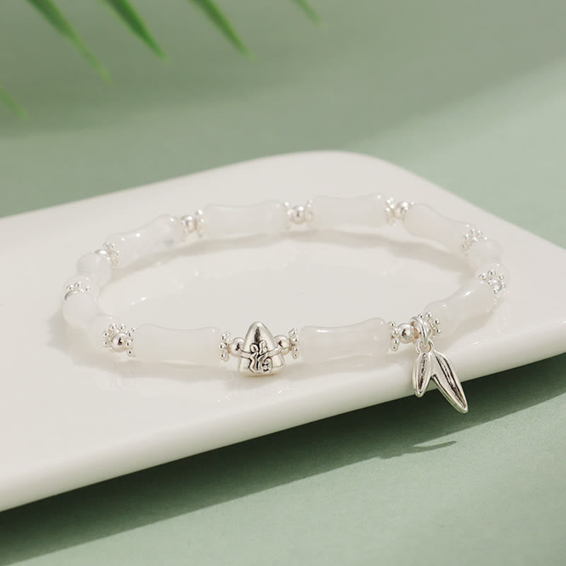 Buddha Stones Peridot White Jade Strawberry Quartz Green Aventurine Bamboo Fu Character Luck Bracelet - image 6