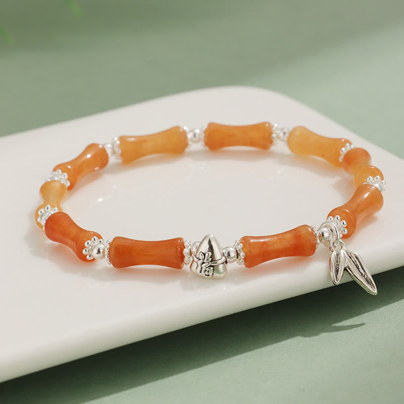 Buddha Stones Peridot White Jade Strawberry Quartz Green Aventurine Bamboo Fu Character Luck Bracelet - image 15