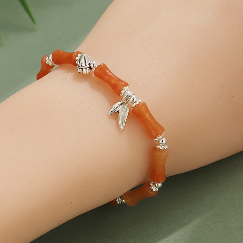 Buddha Stones Peridot White Jade Strawberry Quartz Green Aventurine Bamboo Fu Character Luck Bracelet - image 16
