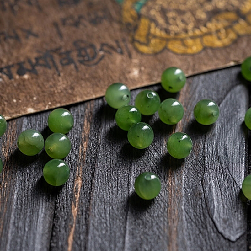 Buddha Stones Natural Tibet 108 Mala Beads Purple Bodhi Seed Hetian Cyan Jade Copper Dorje Peace Bracelet - image 8