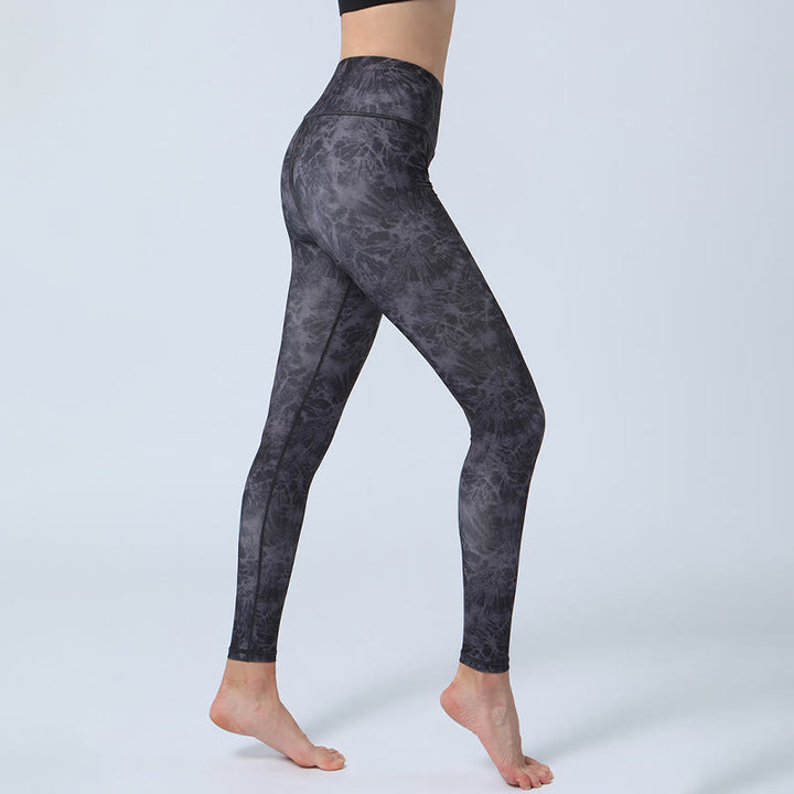 Buddha Stones Flowers Leaves Print Sports Fitness Yoga High Waist Leggings Women's Yoga Pants - image 6