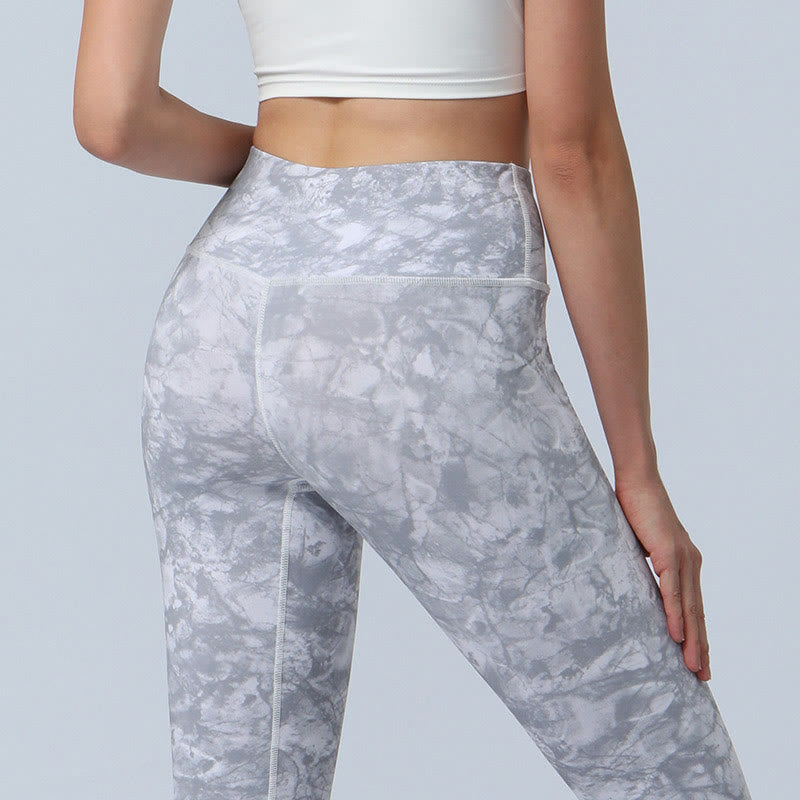 Buddha Stones Flowers Leaves Print Sports Fitness Yoga High Waist Leggings Women's Yoga Pants - image 19