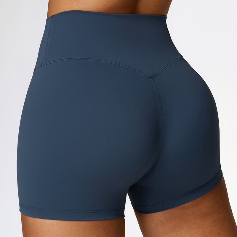 Buddha Stones Solid Color Crop Tank Top High Waist Shorts Sports Fitness Gym Yoga Outfits - image 9