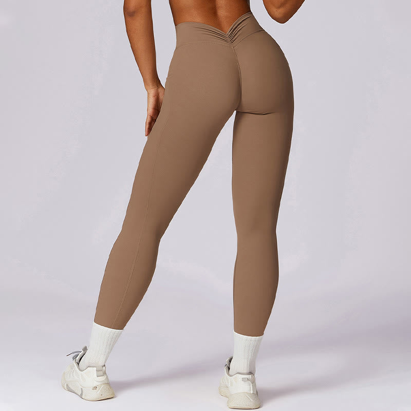 Buddha Stones Solid Color Halter Neck Bra Long Sleeve Crop Tank Top Pants Sports Fitness Gym Yoga Outfits - image 49