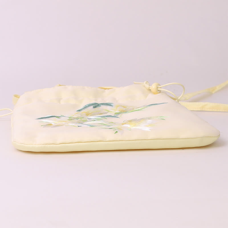 Buddha Stones Lotus Peony Epiphyllum Phoenix Suzhou Embroidery Cotton Linen Tote Crossbody Bag Shoulder Bag Handbag - image 4
