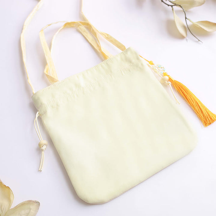 Buddha Stones Lotus Peony Epiphyllum Phoenix Suzhou Embroidery Cotton Linen Tote Crossbody Bag Shoulder Bag Handbag - image 3