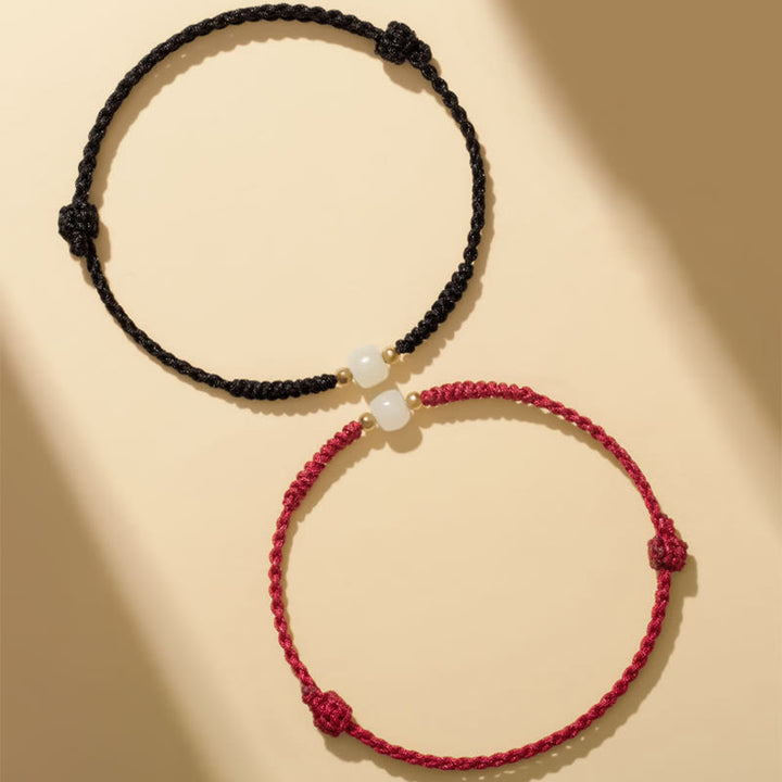 Buddha Stones Handcrafted Jade Lucky Bead Abundance Braided Bracelet - image 9