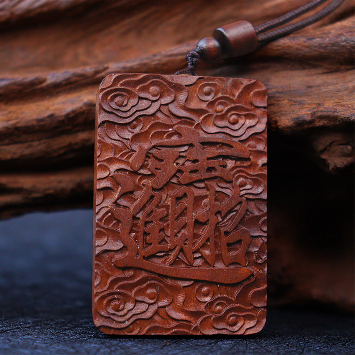 Buddha Stones Natural Lightning Struck Jujube Wood PiXiu Copper Coin Good Fortune Necklace Pendant - image 5