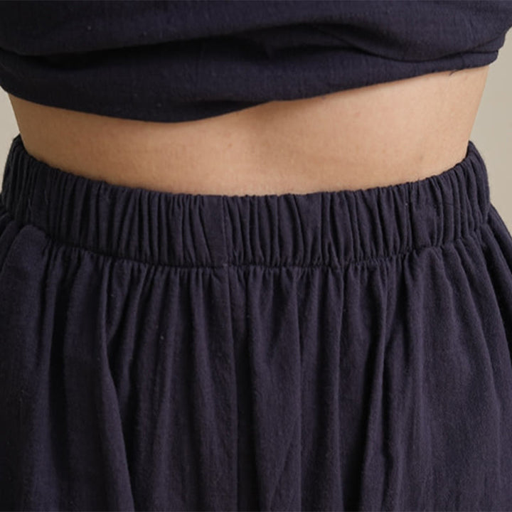 Buddha Stones 2Pcs V-Neck Three Quarter Sleeve Shirt Top Pants Meditation Zen Tai Chi Cotton Linen Clothing Women's Set - image 18