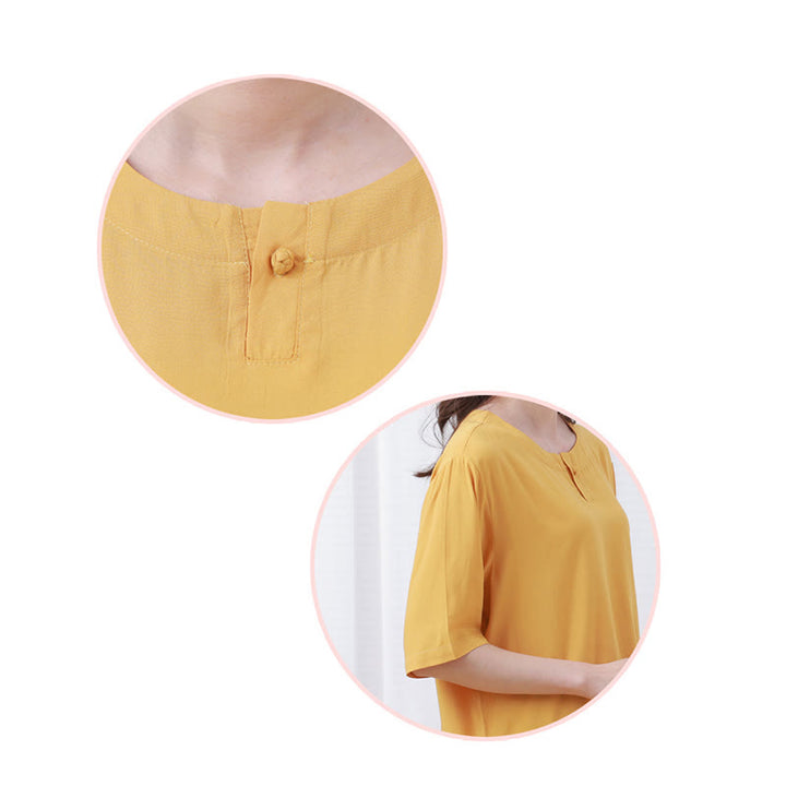 Buddha Stones 2Pcs Half Sleeve T-Shirt Pants Meditation Zen Tai Chi Cotton Linen Clothing Unisex Set - image 7