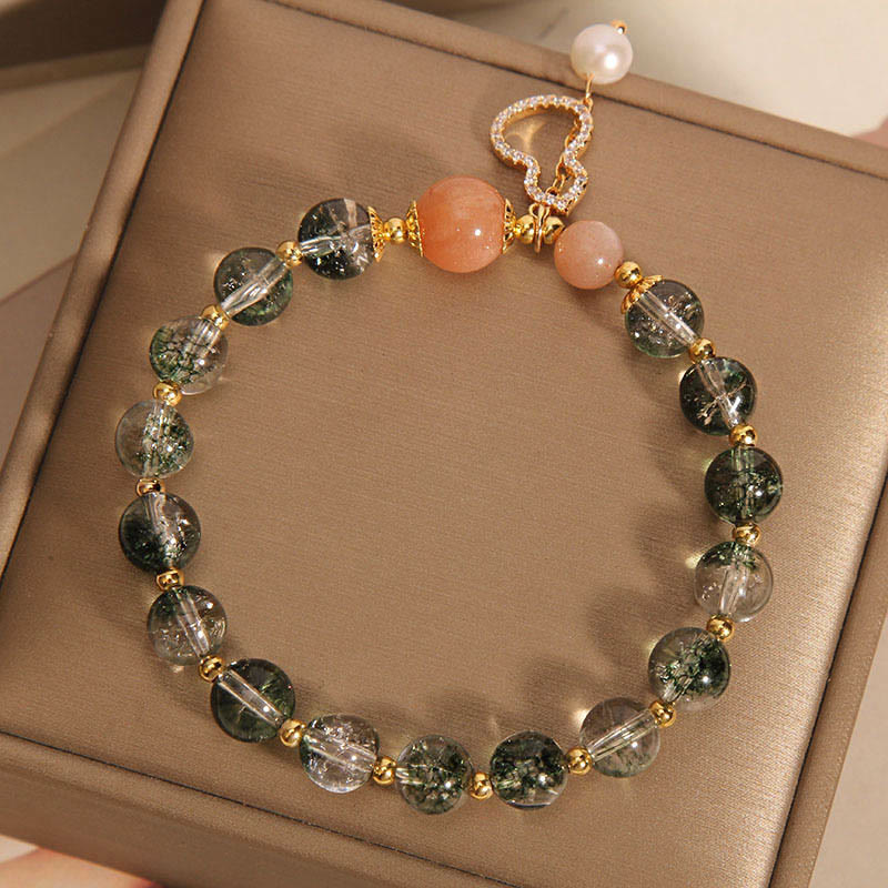 Buddha Stones Green Phantom Gourd Charm Confidence Bracelet - image 3