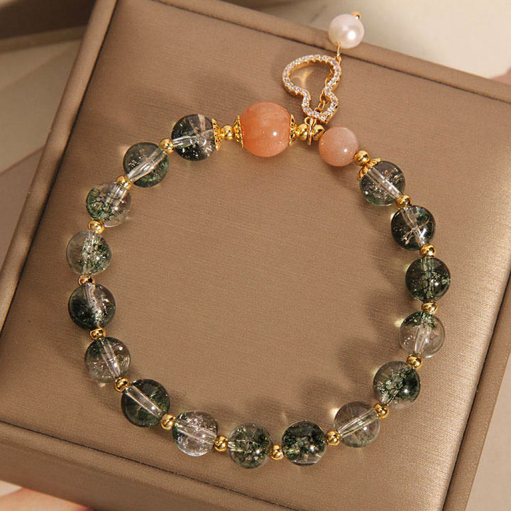 Buddha Stones Green Phantom Gourd Charm Confidence Bracelet - image 3