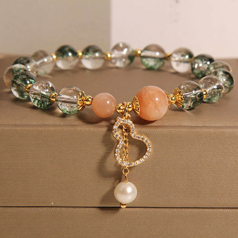 Buddha Stones Green Phantom Gourd Charm Confidence Bracelet - Green Phantom(Wrist Circumference 14-16cm) - image 0