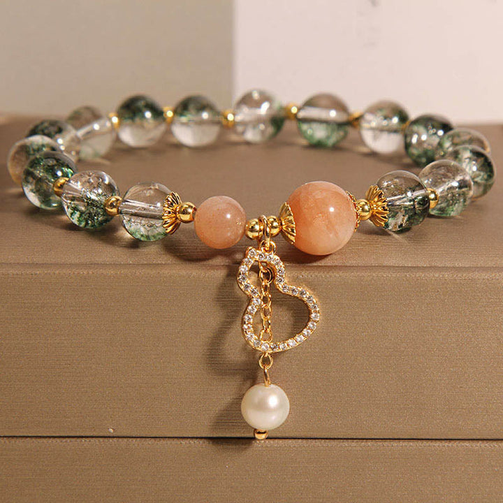 Buddha Stones Green Phantom Gourd Charm Confidence Bracelet - Green Phantom(Wrist Circumference 14-16cm) - image 0