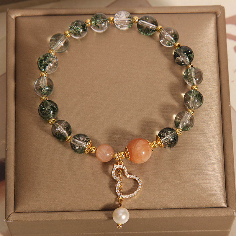 Buddha Stones Green Phantom Gourd Charm Confidence Bracelet - image 2