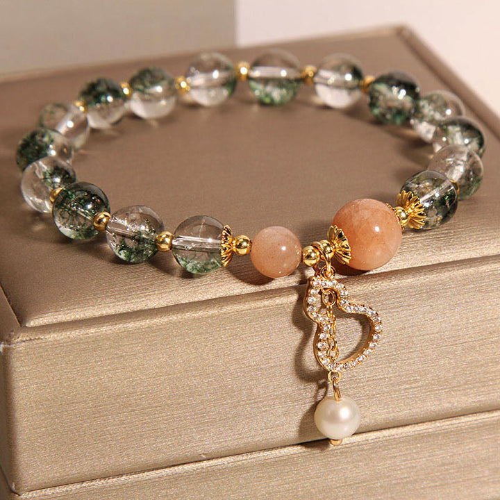 Buddha Stones Green Phantom Gourd Charm Confidence Bracelet - image 4