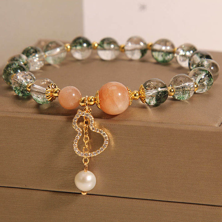 Buddha Stones Green Phantom Gourd Charm Confidence Bracelet - image 1