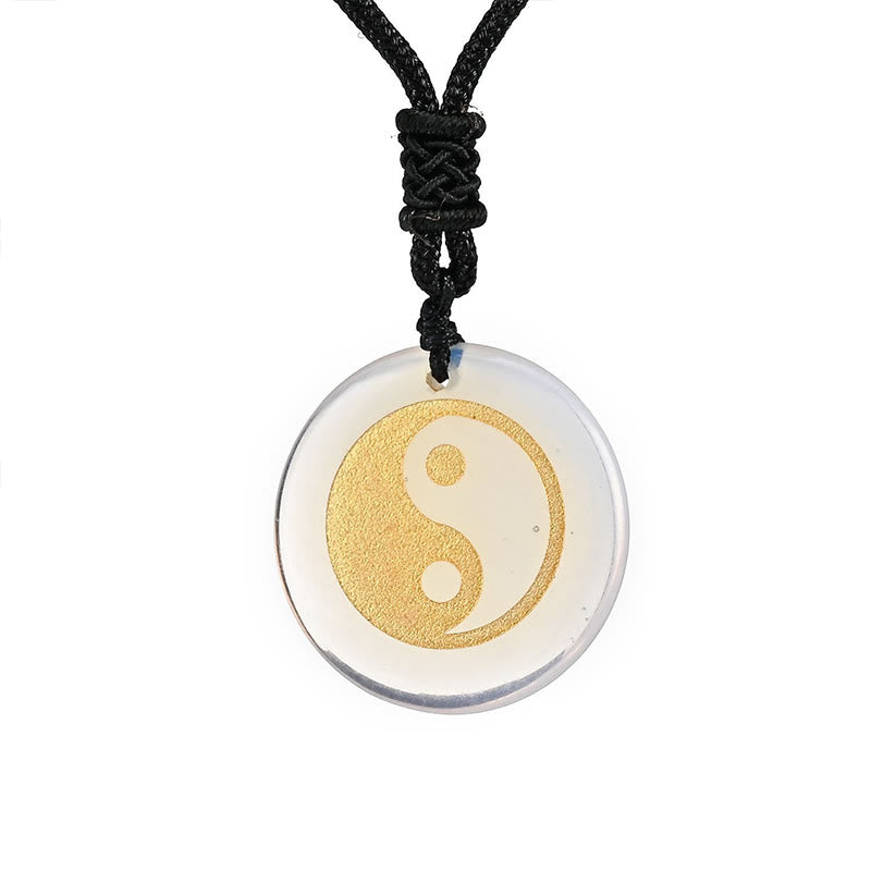 Buddha Stones Various Crystal Amethyst Tiger Eye Green Aventurine Yin Yang Spiritual Necklace Pendant - image 35
