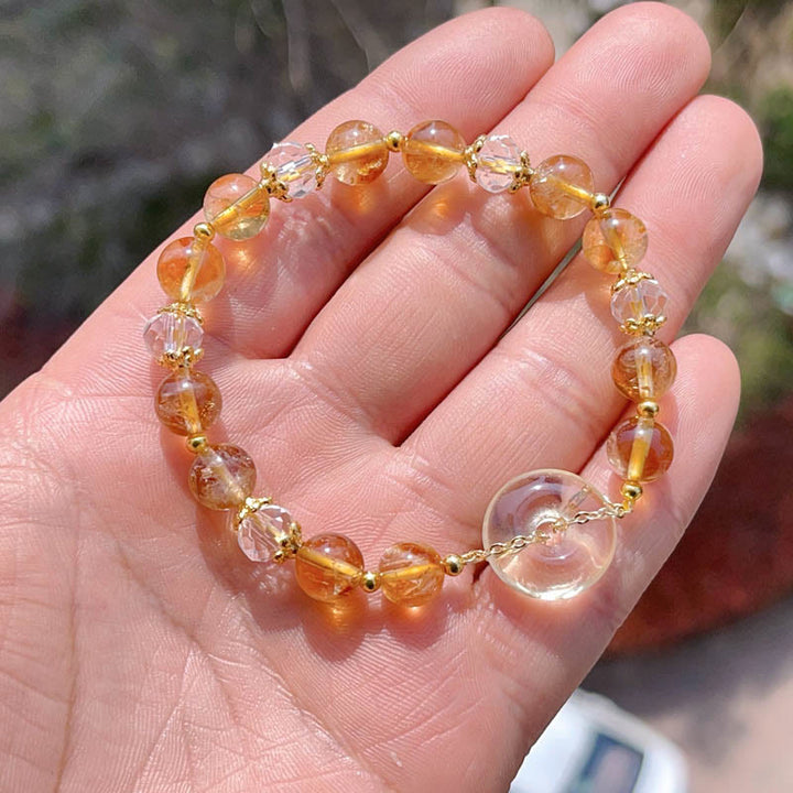 Buddha Stones Peace Buckle Citrine Crystal Prosperity Bracelet - image 3
