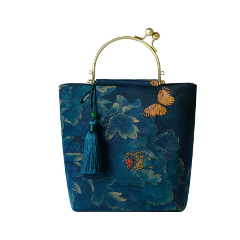 Buddha Stones Leaves Butterfly Metal Chain Crossbody Bag Shoulder Bag Handbag - image 10