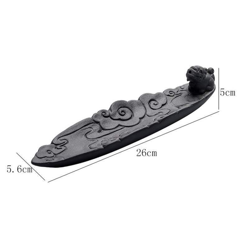 Buddha Stones Auspicious Clouds Pixiu Healing Ceramic Stick Incense Burner Decoration - image 15