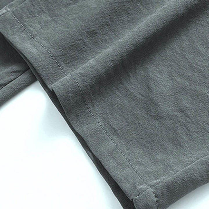 Buddha Stones Dragon Fu Character Tang Suit Traditional Short Sleeve Shirt Wide Leg Pants Clothing Men's Set - image 13