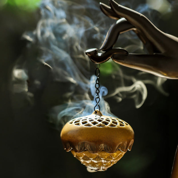 Buddha Stones Led Buddha Hand Backflow Smoke Fountain Healing Ceramic Stick Incense Burner Decoration - image 4