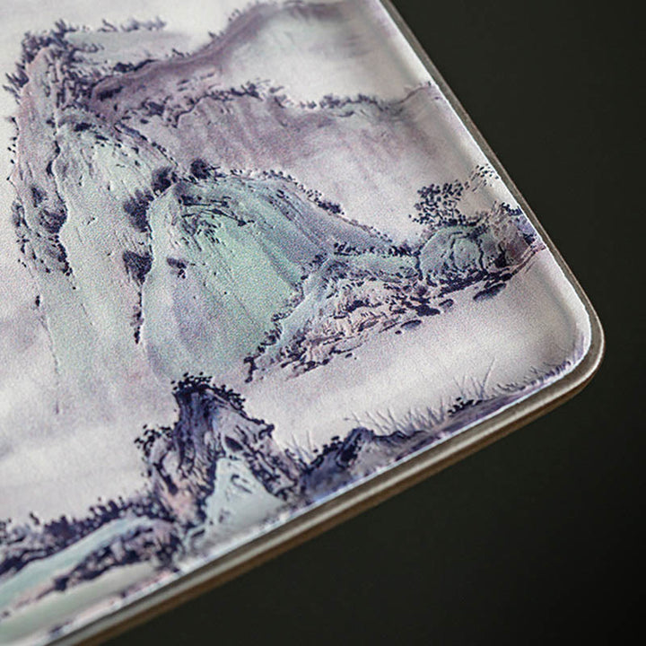 Buddha Stones Mountain Lake Flower Leaf Healing Ceramic Plate Tray Stick Incense Burner Decoration - image 9