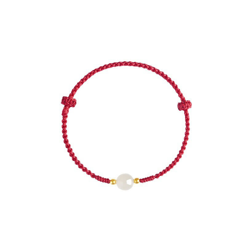 Buddha Stones Handcrafted Round Jade Lucky Bead Prosperity Braided Bracelet - image 17