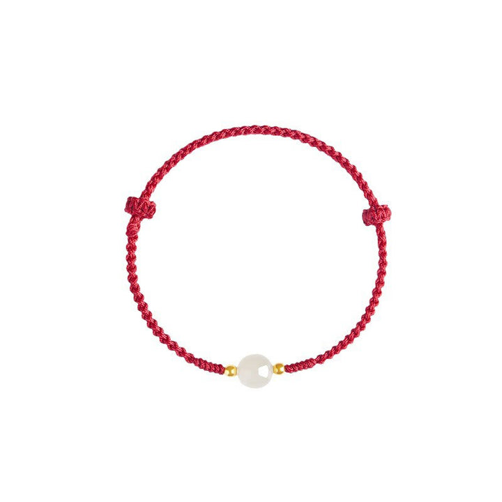 Buddha Stones Handcrafted Round Jade Lucky Bead Prosperity Braided Bracelet - image 17