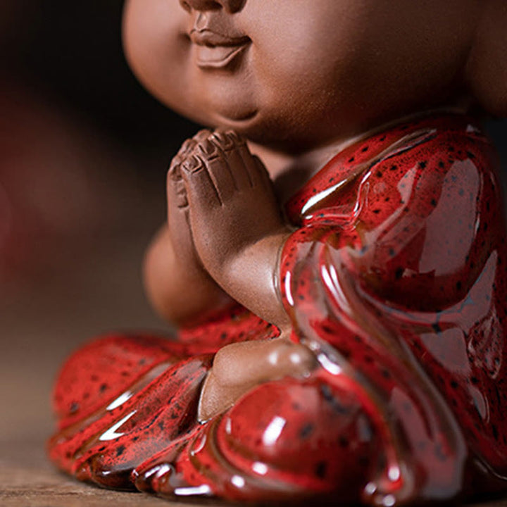 Buddha Stones Mini Gautama Buddha Sakyamuni Kwan Yin Avalokitesvara Ksitigarbha Serenity Ceramic Desk Decoration - image 9