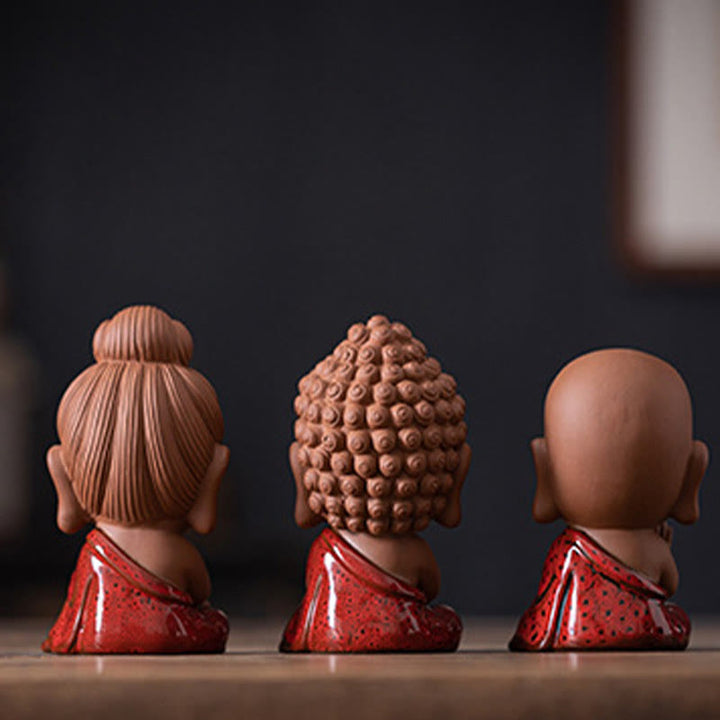 Buddha Stones Mini Gautama Buddha Sakyamuni Kwan Yin Avalokitesvara Ksitigarbha Serenity Ceramic Desk Decoration - image 20