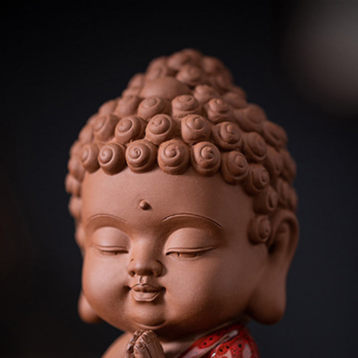 Buddha Stones Mini Gautama Buddha Sakyamuni Kwan Yin Avalokitesvara Ksitigarbha Serenity Ceramic Desk Decoration - image 7