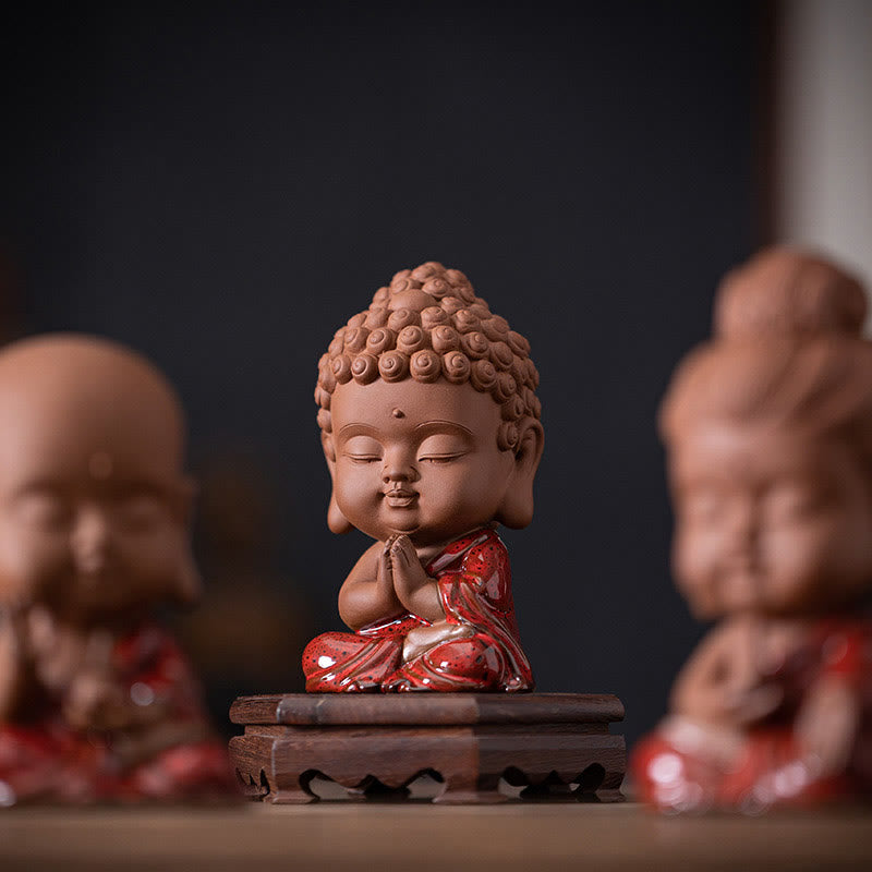 Buddha Stones Mini Gautama Buddha Sakyamuni Kwan Yin Avalokitesvara Ksitigarbha Serenity Ceramic Desk Decoration - image 10