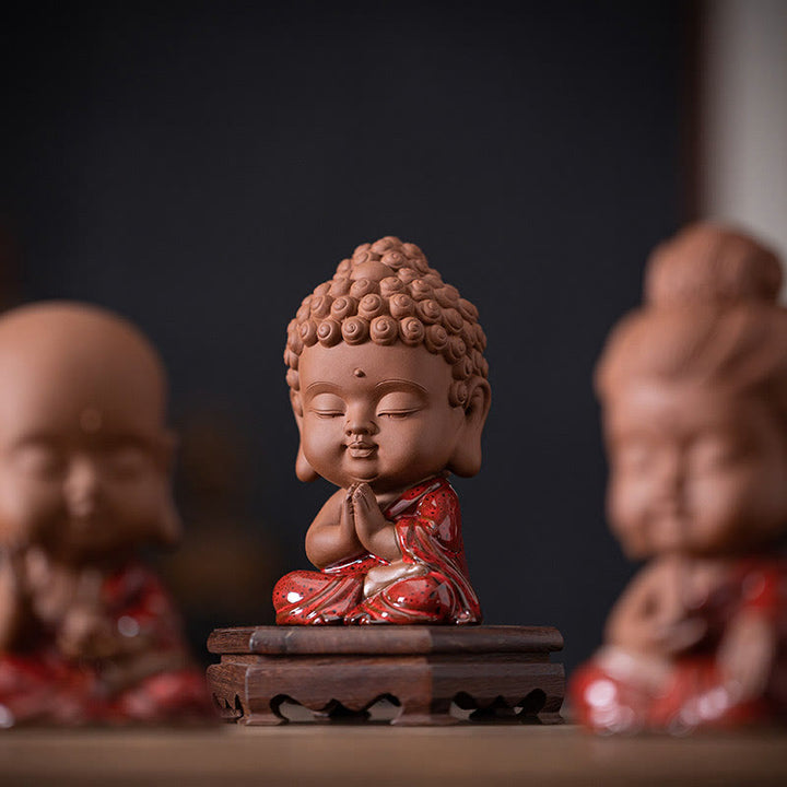 Buddha Stones Mini Gautama Buddha Sakyamuni Kwan Yin Avalokitesvara Ksitigarbha Serenity Ceramic Desk Decoration - image 10