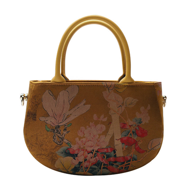 Buddha Stones Vintage Flower Peony Metal Chain Zipper Handbag Crossbody Bag Shoulder Bag - image 12