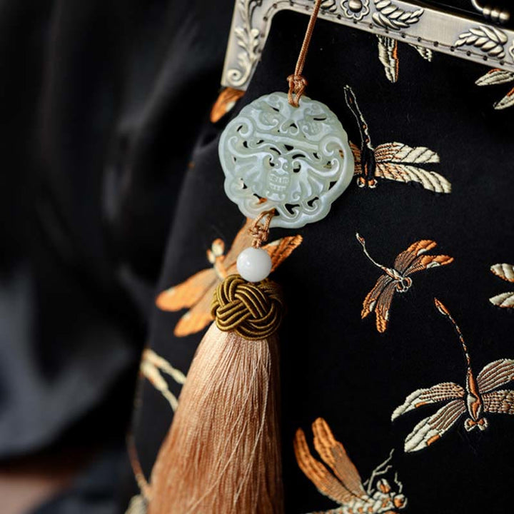 Buddha Stones Small Dragonfly Metal Chain Crossbody Bag Shoulder Bag Cellphone Bag - image 3