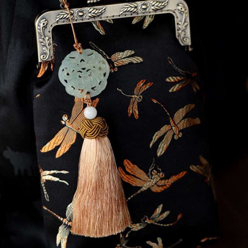 Buddha Stones Small Dragonfly Metal Chain Crossbody Bag Shoulder Bag Cellphone Bag - image 4