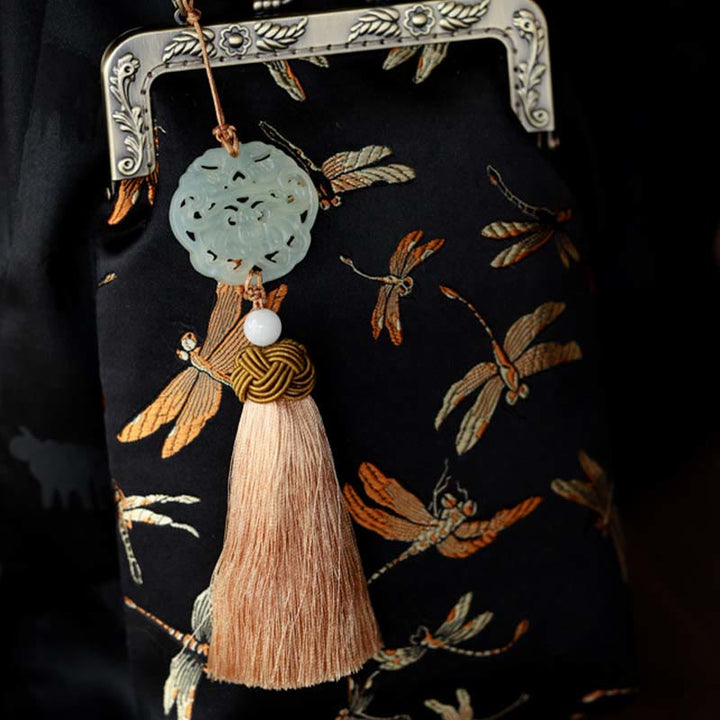Buddha Stones Small Dragonfly Metal Chain Crossbody Bag Shoulder Bag Cellphone Bag - image 4