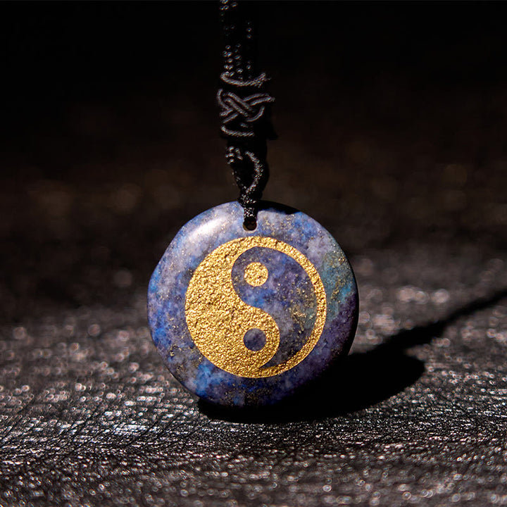 Buddha Stones Various Crystal Amethyst Tiger Eye Green Aventurine Yin Yang Spiritual Necklace Pendant - image 43