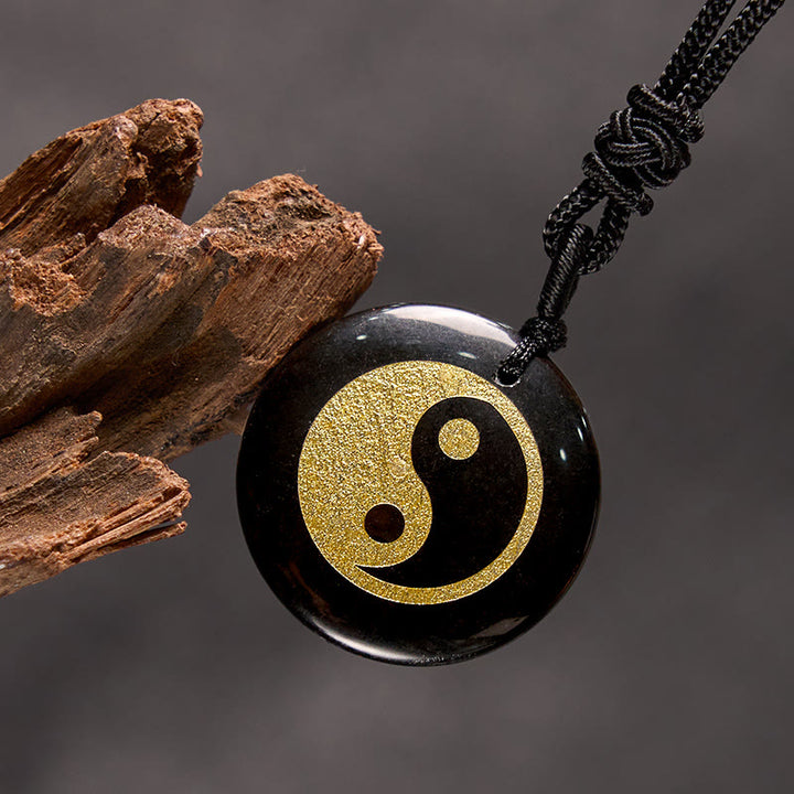Buddha Stones Various Crystal Amethyst Tiger Eye Green Aventurine Yin Yang Spiritual Necklace Pendant - image 13