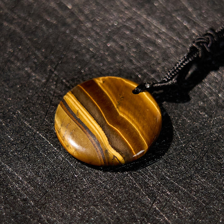 Buddha Stones Various Crystal Amethyst Tiger Eye Green Aventurine Yin Yang Spiritual Necklace Pendant - image 22