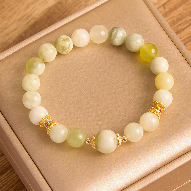 Buddha Stones Green Grape Color Jade Abundance Bracelet - image 8