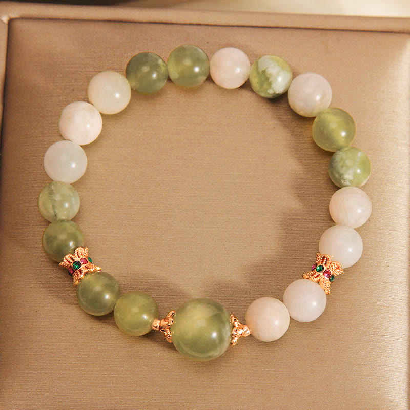 Buddha Stones Green Grape Color Jade Abundance Bracelet - image 9