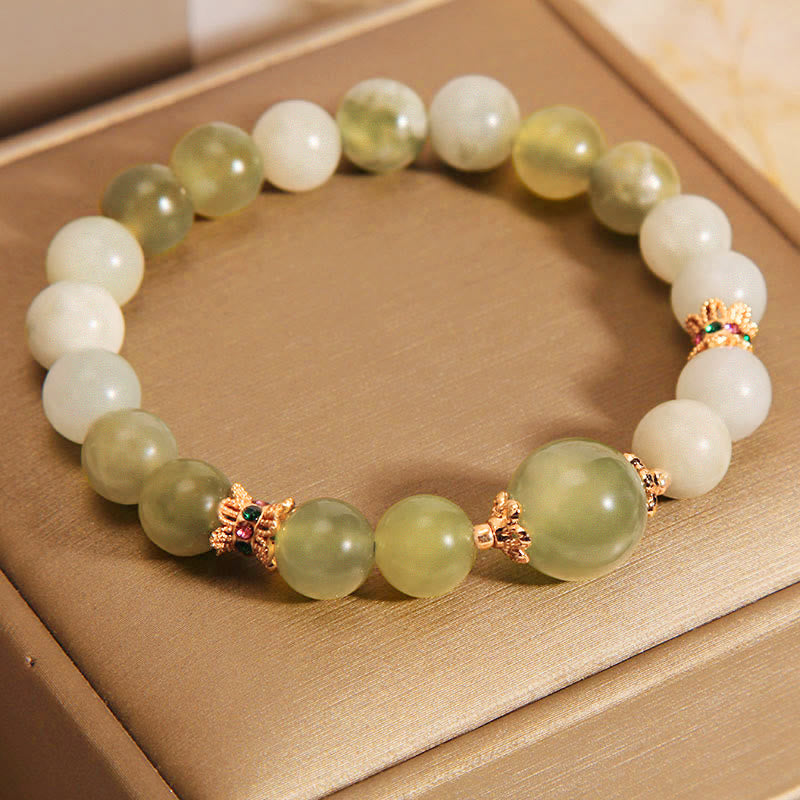 Buddha Stones Green Grape Color Jade Abundance Bracelet - image 10