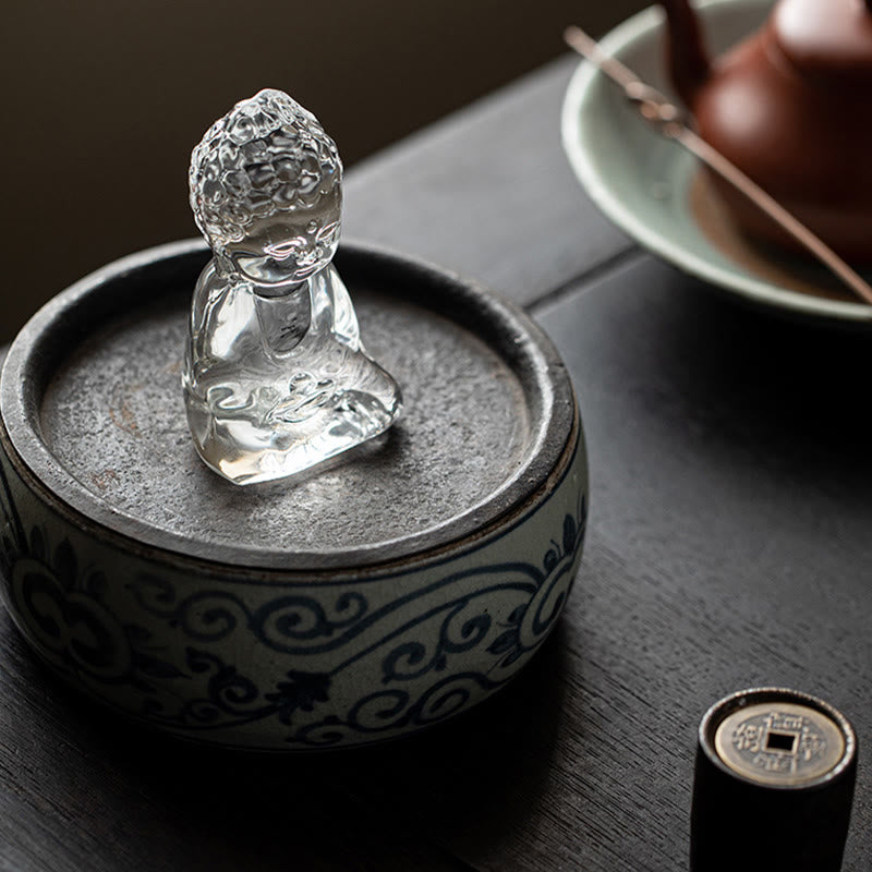 Buddha Stones Mini Tathagata Buddha Liuli Serenity Desk Decoration - image 10